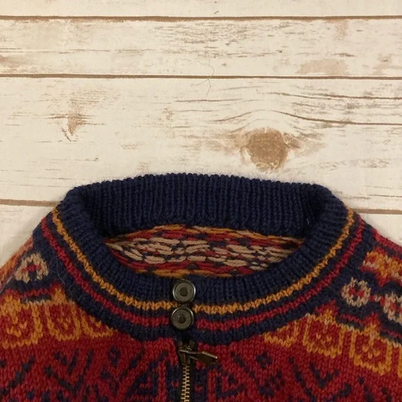 Vintage Dale Of Norway Olympic Nagano 1998 Quarter Zip Wool Sweater XL - Picture 11 of 12